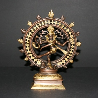 Shiva dansend, brons messing 20cm